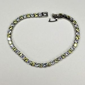 NWOT Citrine and white sapphire tennis bracelet